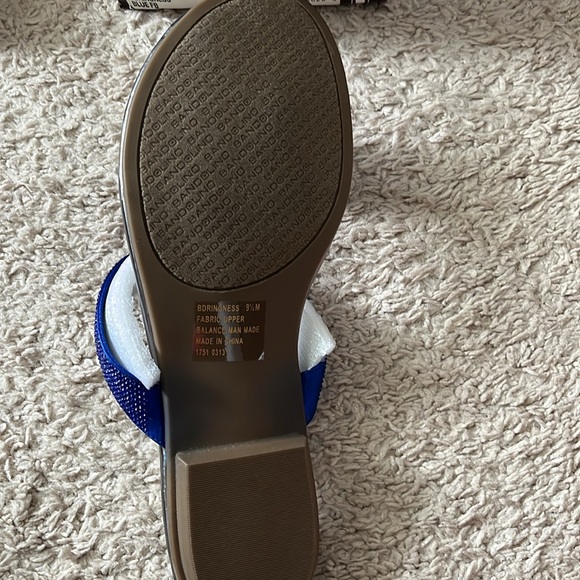 BRAND NEW IN BOX blue sparkle Bandolino Women’s Sandals, Size 9.5 - Picture 4 of 5
